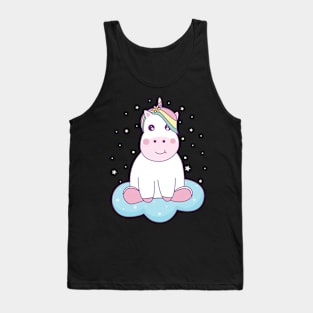 unicorn sitting on cloud Tank Top